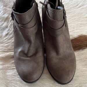 Indigo Taupe Ankle Booties